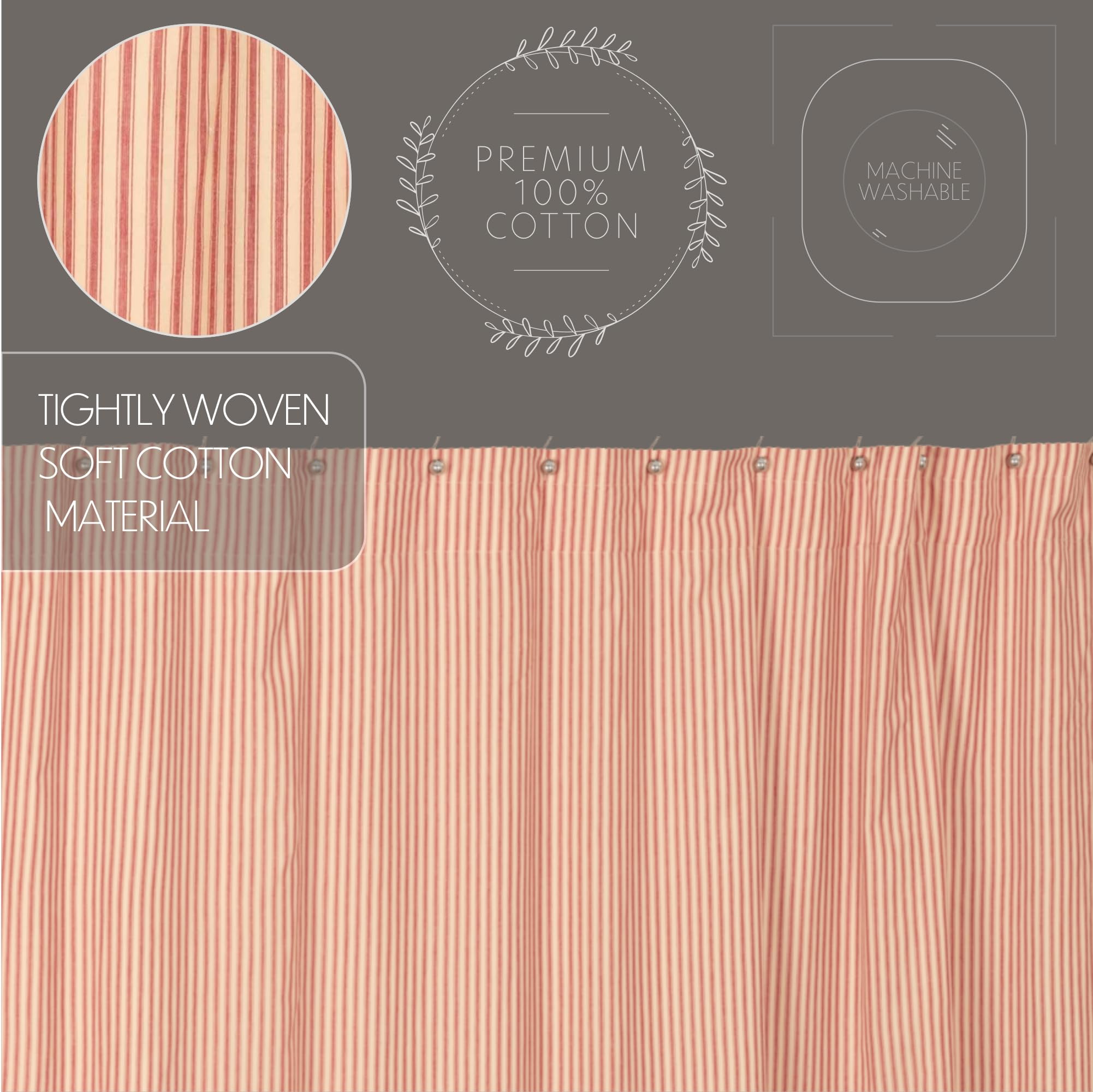 VHC Brands Sawyer Mill - Cortina de Ducha (72 x 72 cm)