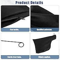 Vista 5 de Bolsa de recolección de polvo negra para sierra ingletadora modelo 255 con cremallera y soporte ajustable con cable, bolsas colectoras de polvo