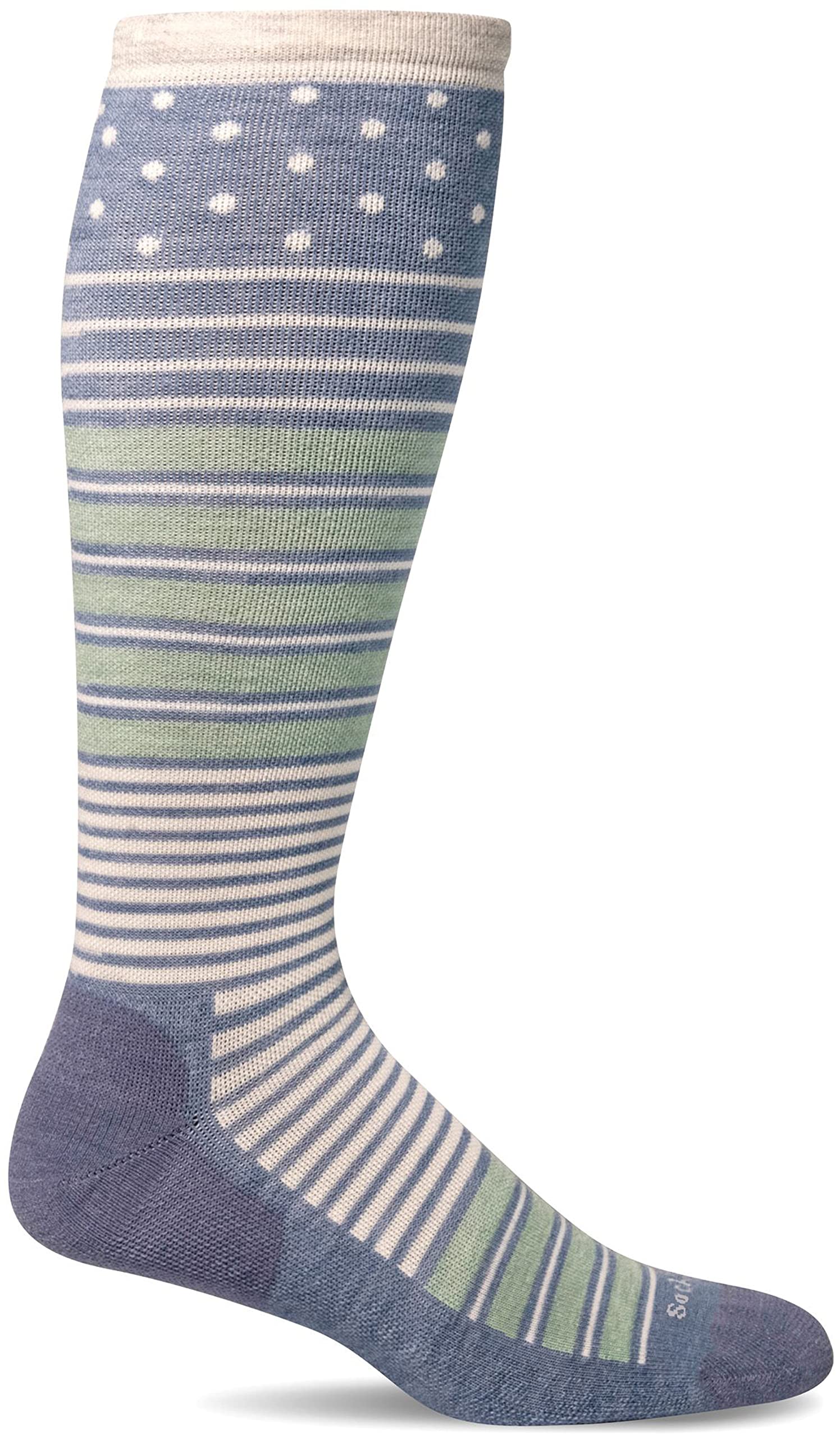 Sockwell Women's Twister Frim Graduated Compression Sock, Bluestone, Small-Medium