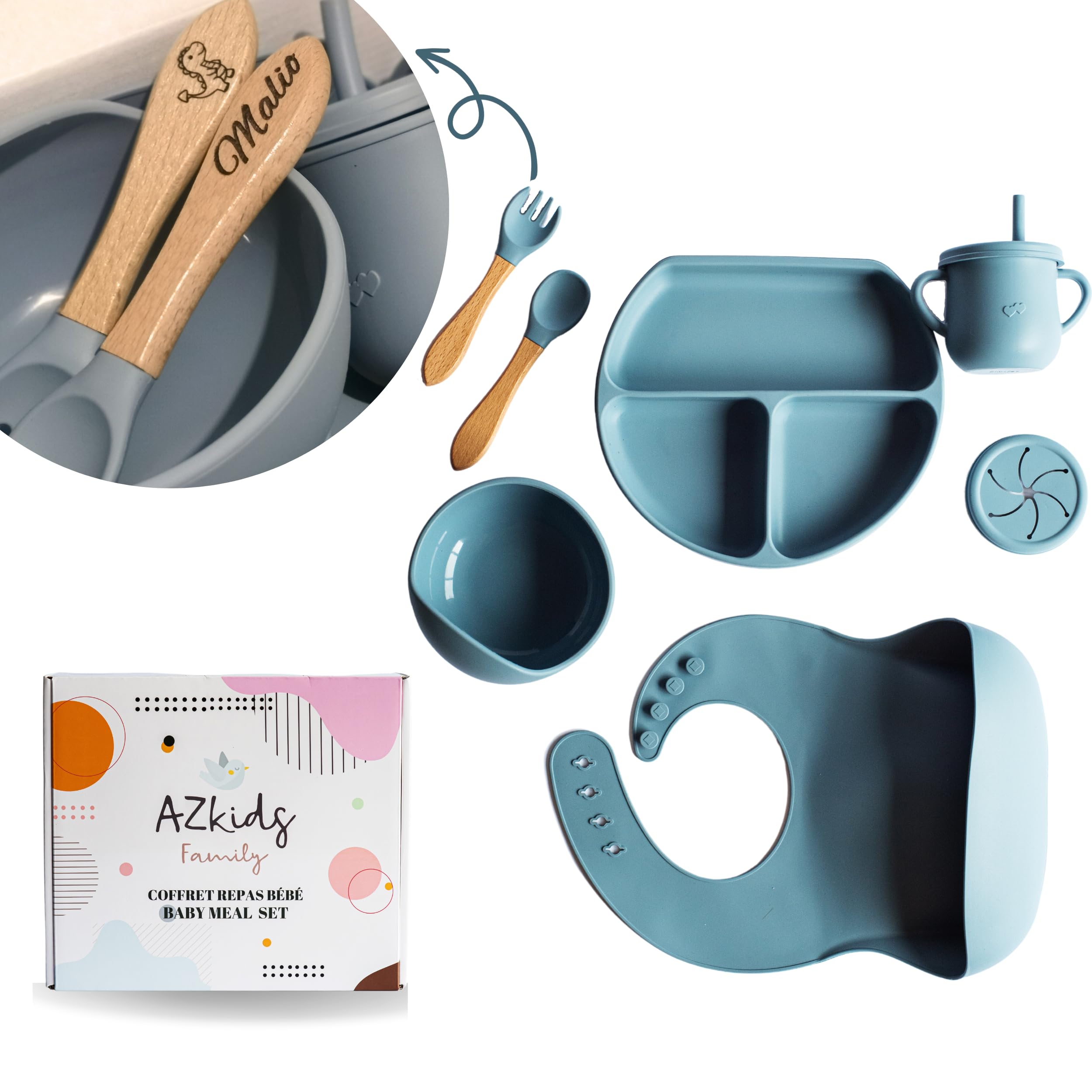 Assiette À Ventouse Pour Bébé Enfant,Vaisselle Silicone Bebe Napperon