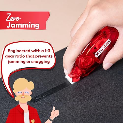 Miniatura 8 de XFasten Rodillo adhesivo de doble cara para álbumes de recortes 03 x 360 pulgadas paquete de 8 aplicador de rodillos de puntos adhesivos permanentes