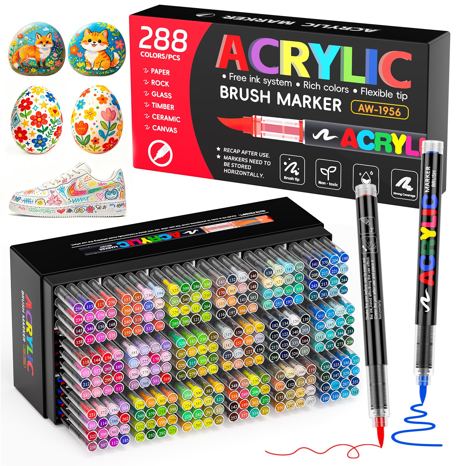 288 Colors Acrylic Paint Marker with Automatic Ink Control System