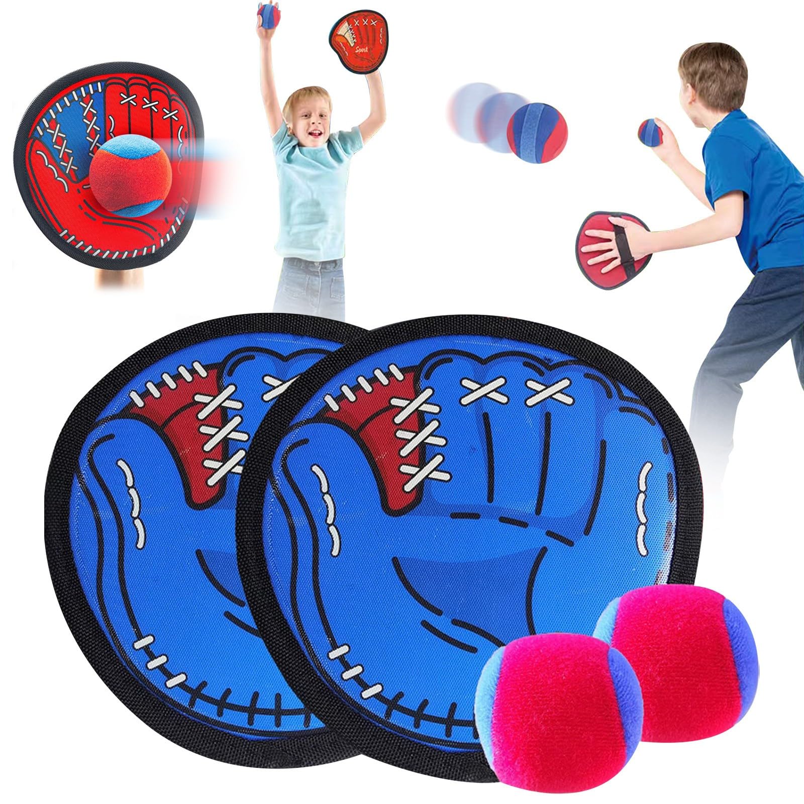 Toss and Catch Ball Game Set for Kids – Sticky Paddle Catch Toy, Outdoor Beach Toys, Yard Games for Garden, Pool, Summer, Sports Day & Family Games