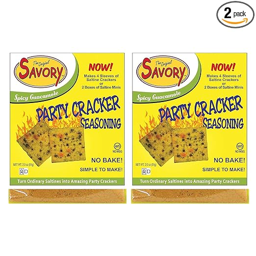 Savory Saltine Seasoning, 1.4 Ounce, Spicy Guacamole, 2 Pack