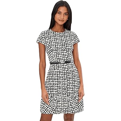 Платье Calvin Klein Short Sleeve Belted Bubble Aline
