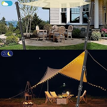 Amazon.com: Kinchoix: 2 PACK SHADE SAIL POLES