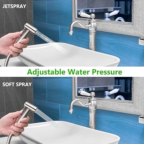 Miniatura 6 de Kit de spray de bidé de mano multifuncional, adecuado para lavado de mujeres, limpieza de pañales, lavado de bebés, ducha de mascotas, etc. - Fácil