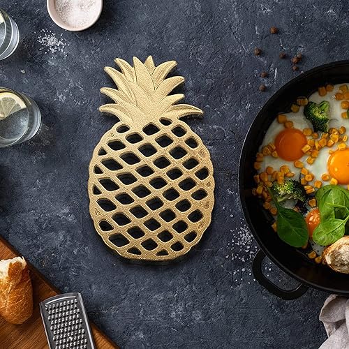 Miniatura 3 de Salvamanteles de hierro fundido  Salvamanteles decorativos de metal para cocina, platos calientes, soporte para olla caliente  Salvamanteles de