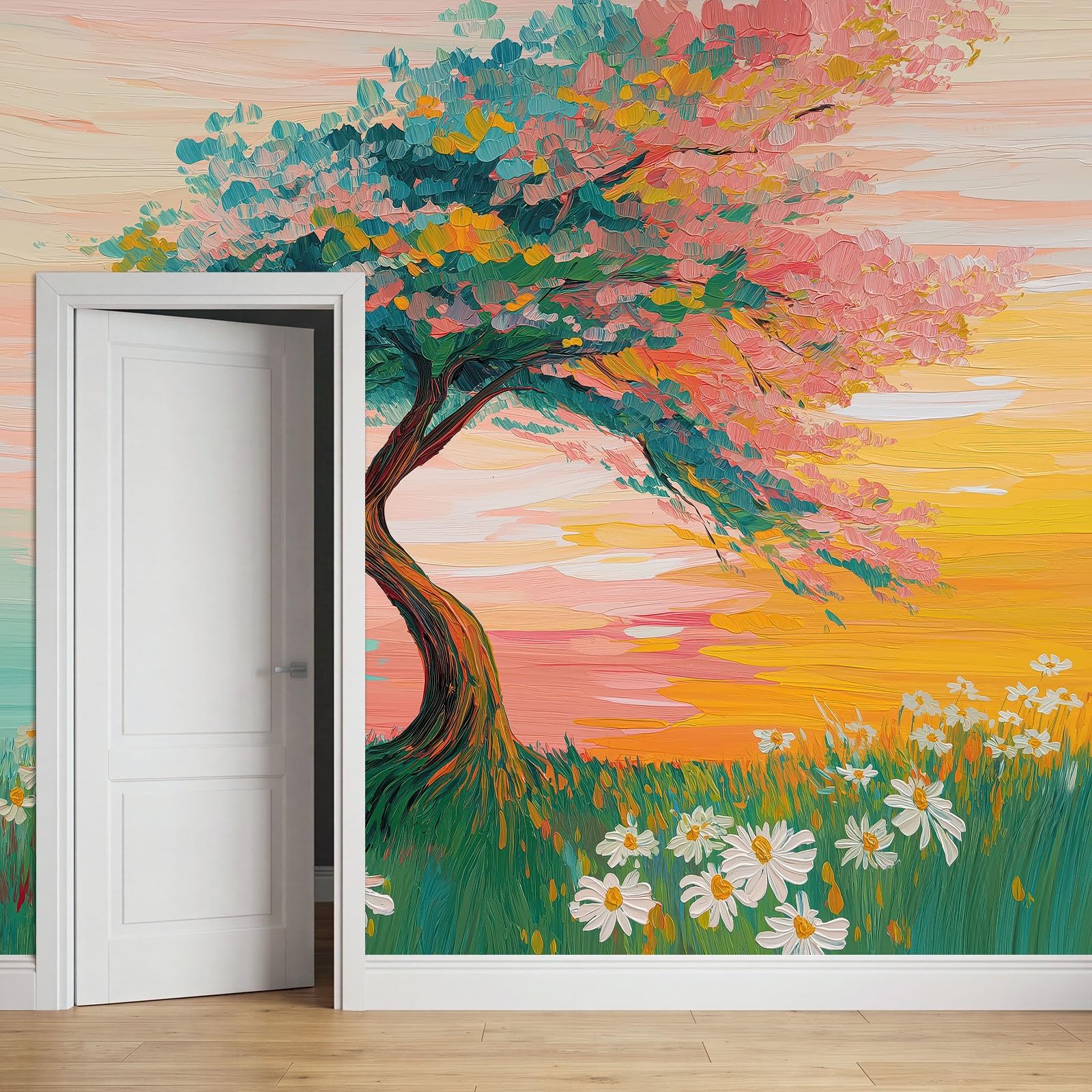 500 x 280 cm, fototapeta z włókniny, bajeczny krajobraz, rośliny, kwiaty, fototapeta, do salonu, tapeta z włókniny, efekt 3D, tapeta na fizelinie, odporna na promieniowanie UV, dekoracja ścienna
