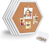 Vista 12 de Paquete de 4 tableros de corcho, corchos para pared, pequeñas decoraciones de tablero de corcho, tableros de corcho para paredes con marco