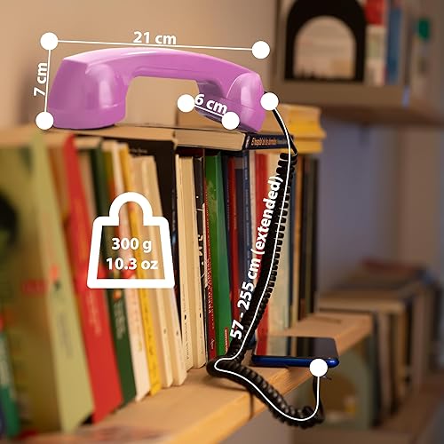 Miniatura 6 de Opis 60s Micro Retro Teléfono Auricular para Teléfono Celular (Rosa)