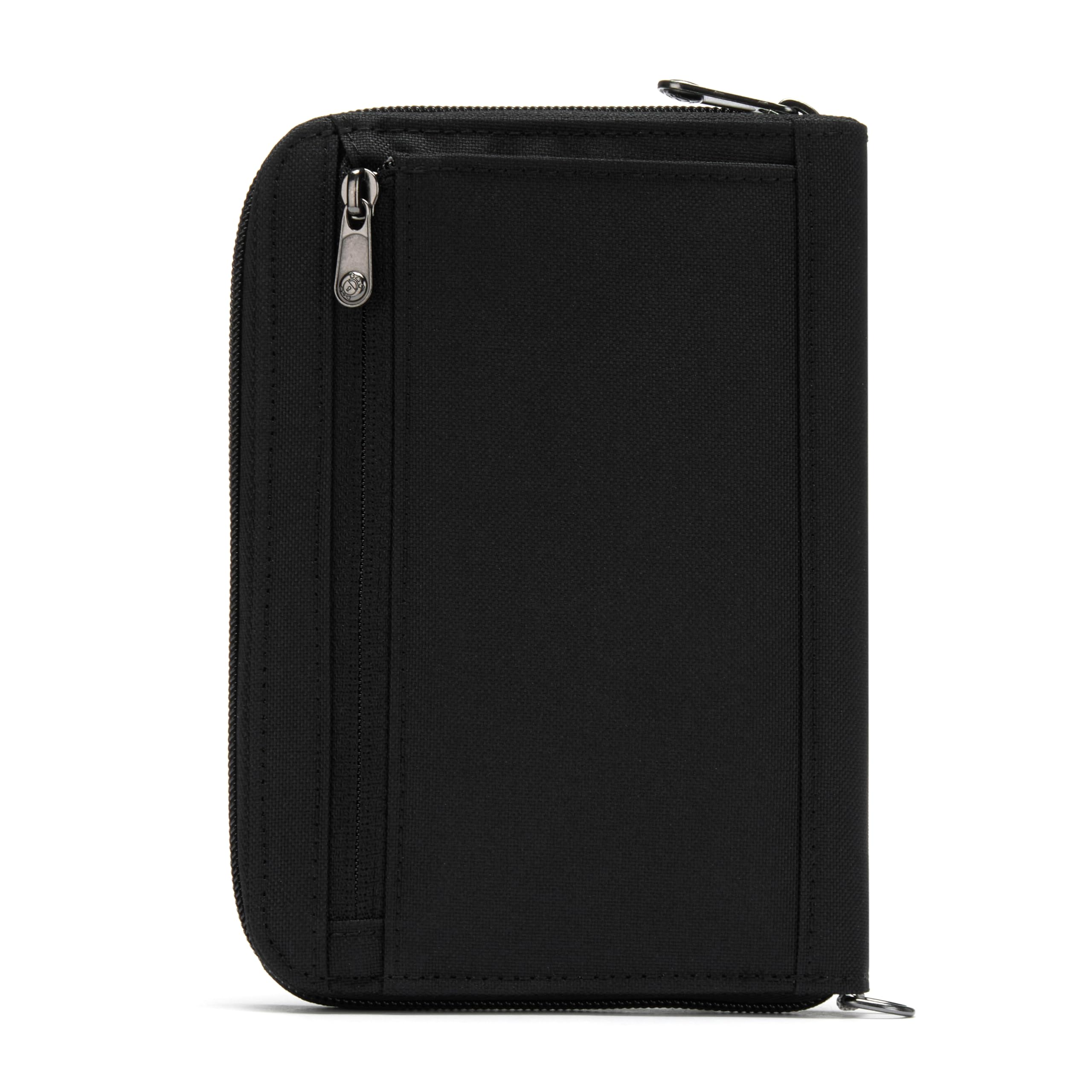 Pacsafe Kompaktowy organizer podróżny, blokujący RFIDsafe RFID, czarny (Jet Black), rozmiar uniwersalny, blokujący RFID Rfidsafe kompaktowy organizer podróżny