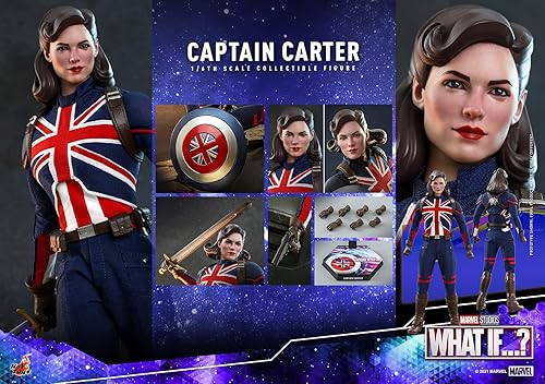 Miniatura 8 de Hot Toys 1:6 Capitán Carter - ¿Qué pasa si...?, Azul