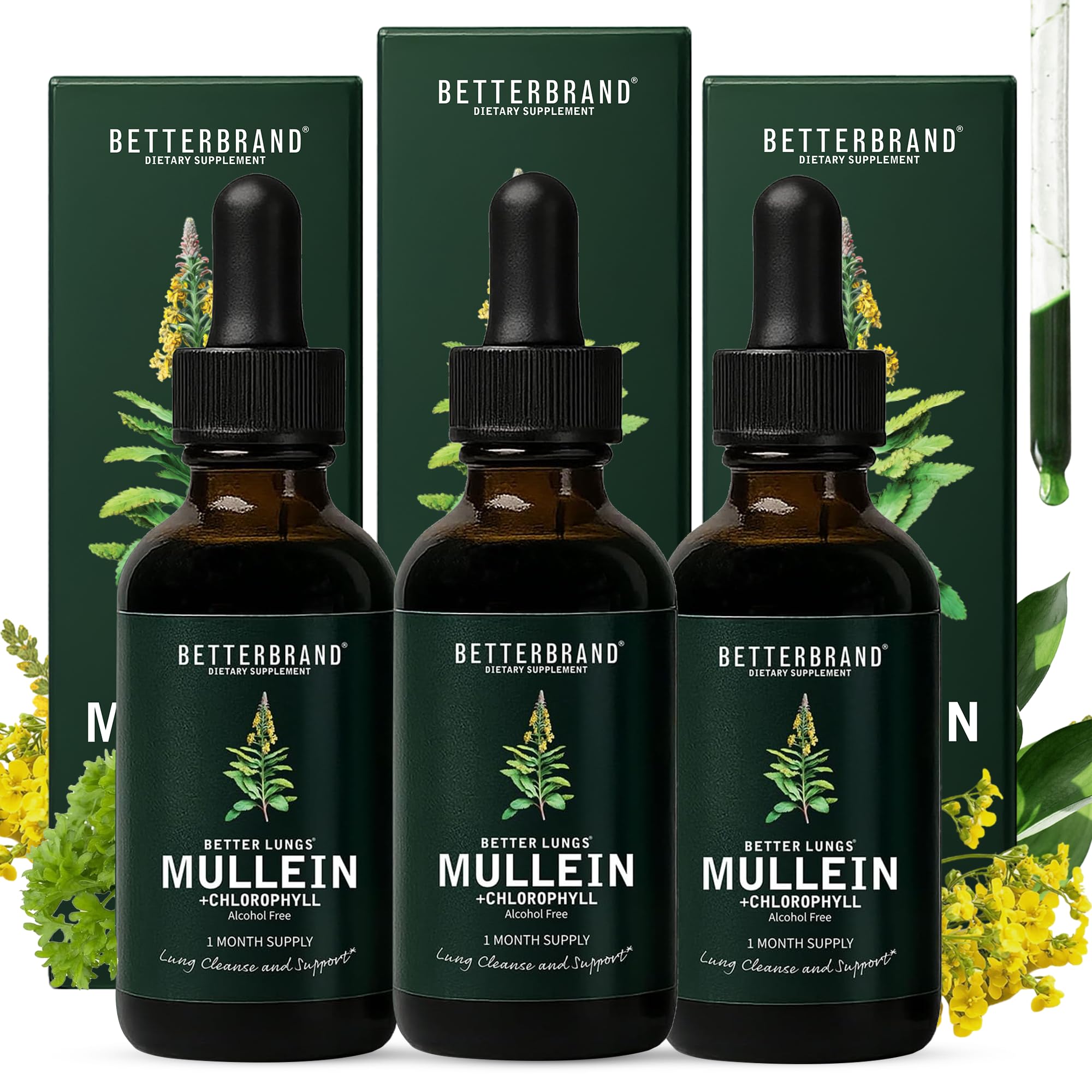 Betterbrand Mullein Drops, Alchohol-Free Lung Detox with Chlorophyll — Amazon image 10