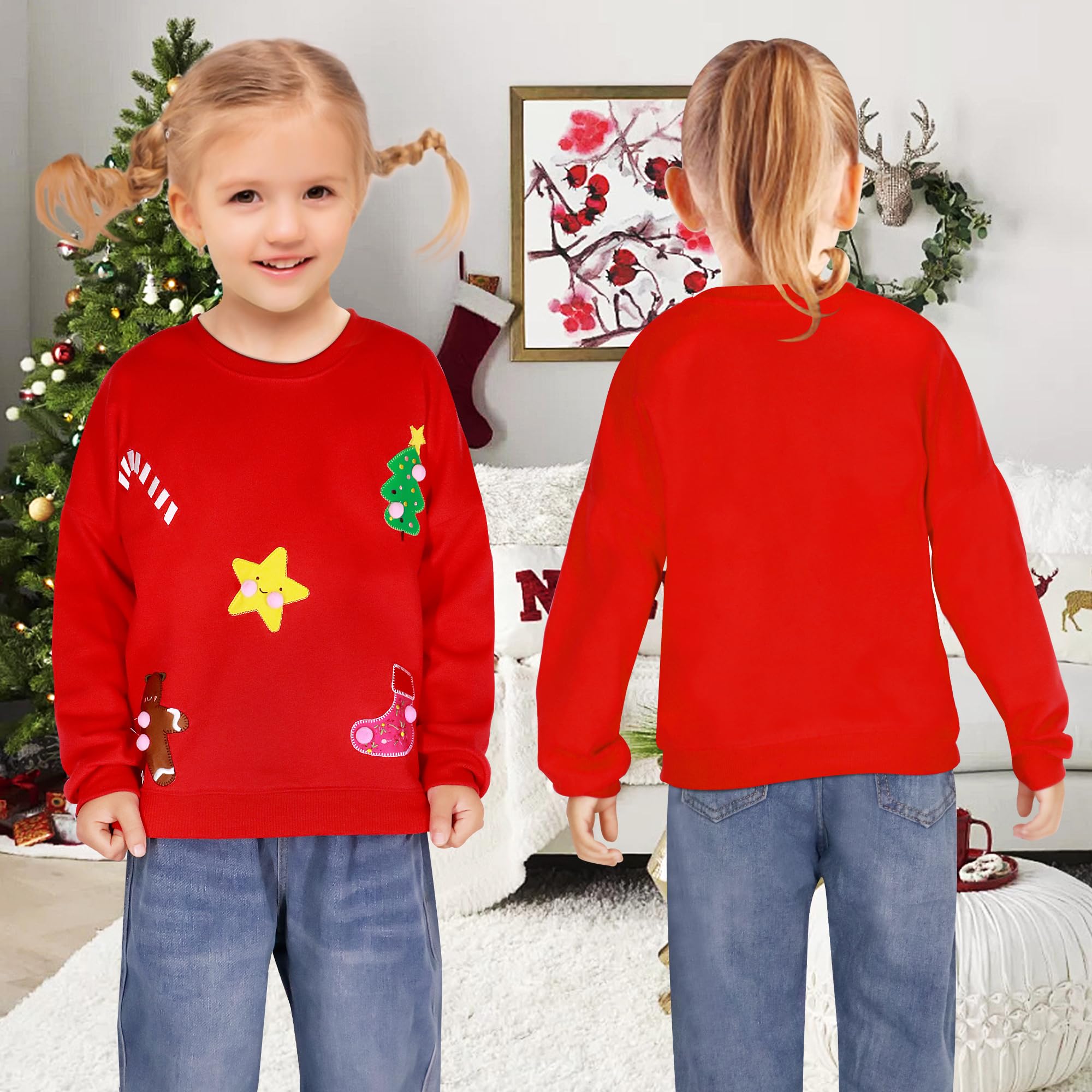 Sudadera Niña Algodón Manga Larga Cuello Redondo Caballo Conejito Dibujos 2-7 años