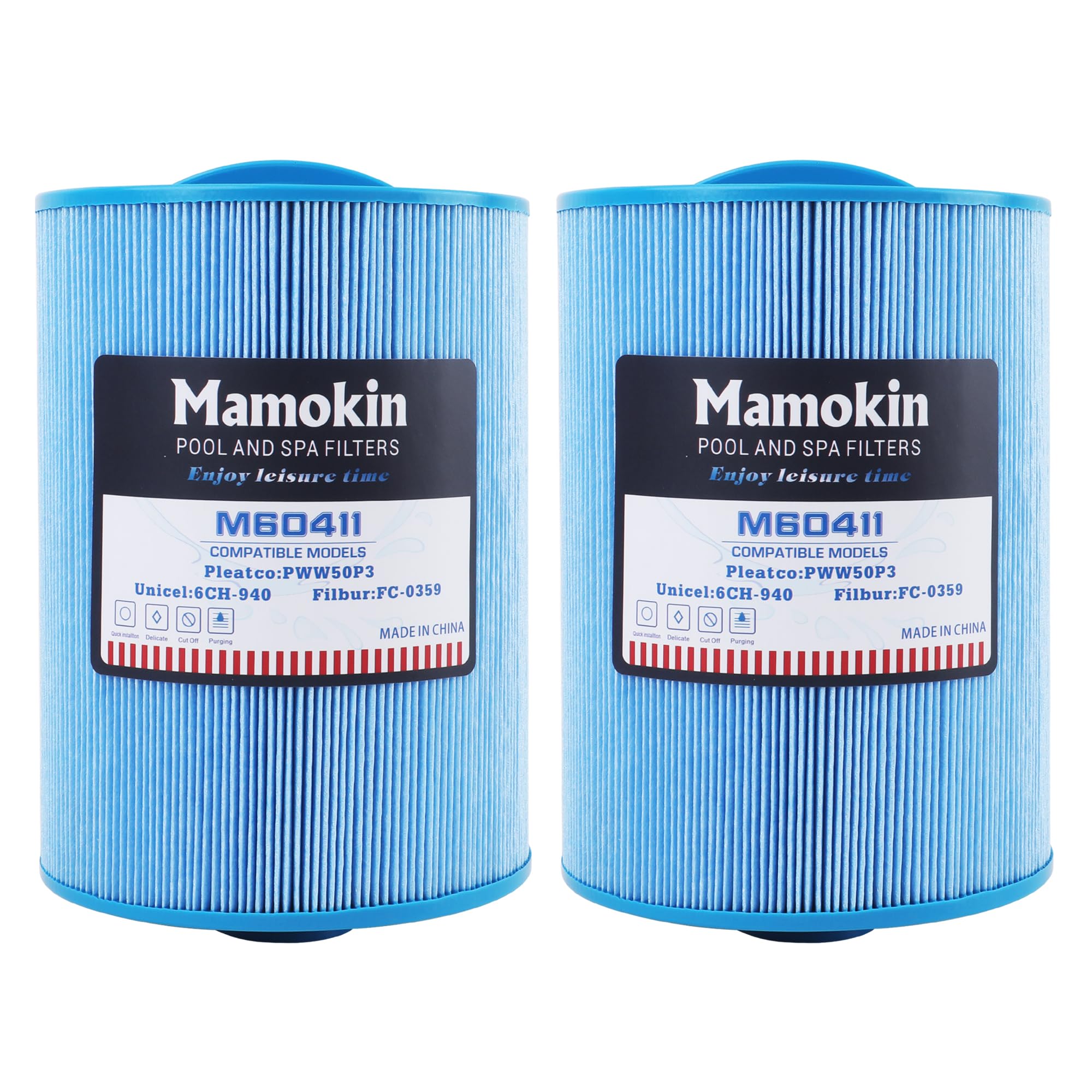 Mamokin PWW50P3-M Spa Filter, Replaces Unicel 6CH-940RA?Filbur FC-0359M, 817-0050, 25252, 03FIL1400, PWW50P3-M(1 1/2