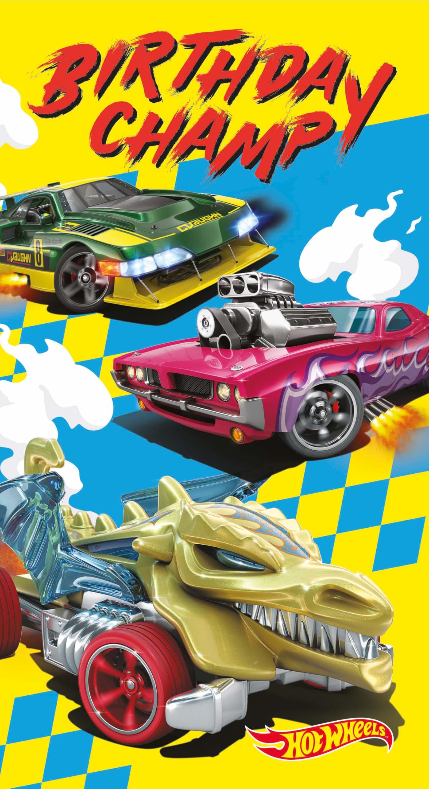 HOT WHEELS BIRTHDAY CARD 'BIRTHDAY CHAMP'