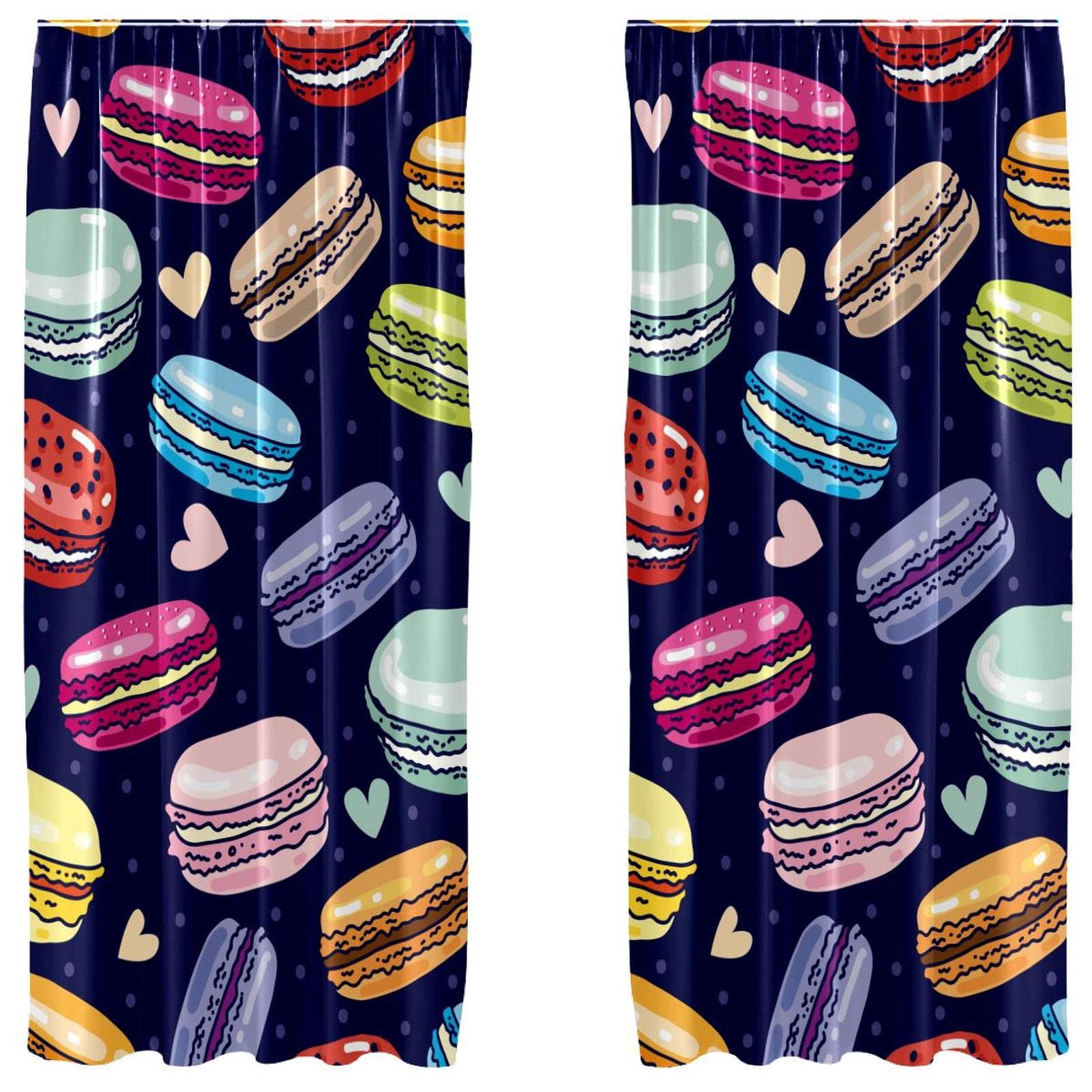Rideaux occultants gâteau macaron pour une chambre d'enfant apaisante