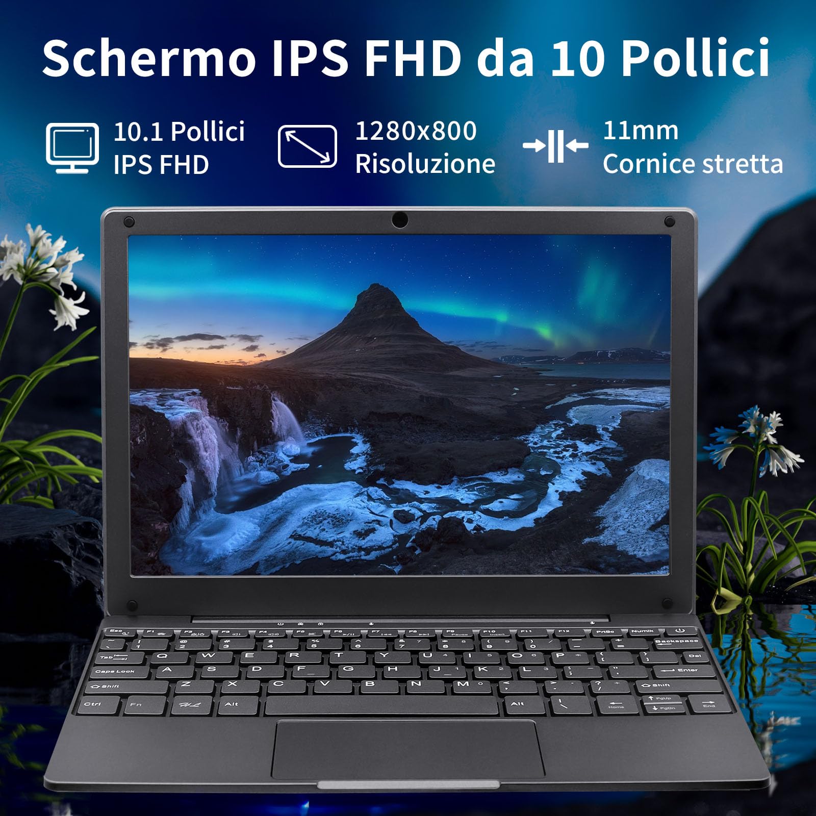 LONGEVINCE Piccolo mini laptop,10,1 pollici (0,79 kg),ultra sottile e leggero netbook Windows 11,Celeron N4020,8 G DDR4,webcam,USB 3.0,tipo C,HDMI,perfetto per bambini e adulti (Grigio, 8G+960G SSD)