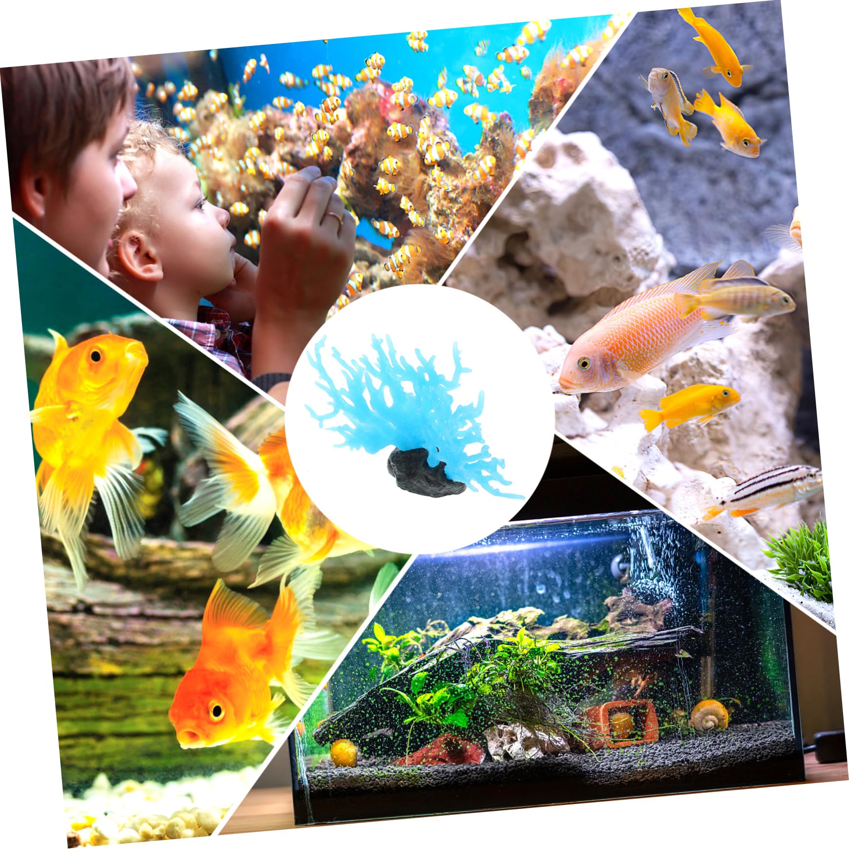 Abaodam Artificial Coral Aquarium Decoration Durable Simulation Coral Statue for Fish Tank Landscape Decor Easy to Clean and Install Unique Design for Elegant Home Aquatic Environments