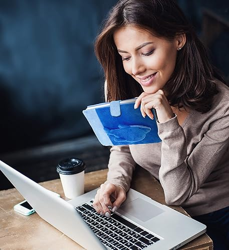 Miniatura 2 de Puzzled DolliBu - Cuaderno de peluche de delfín, diario escolar de peluche azul de la vida oceánica, lindo juguete de peluche con 80 páginas, diario