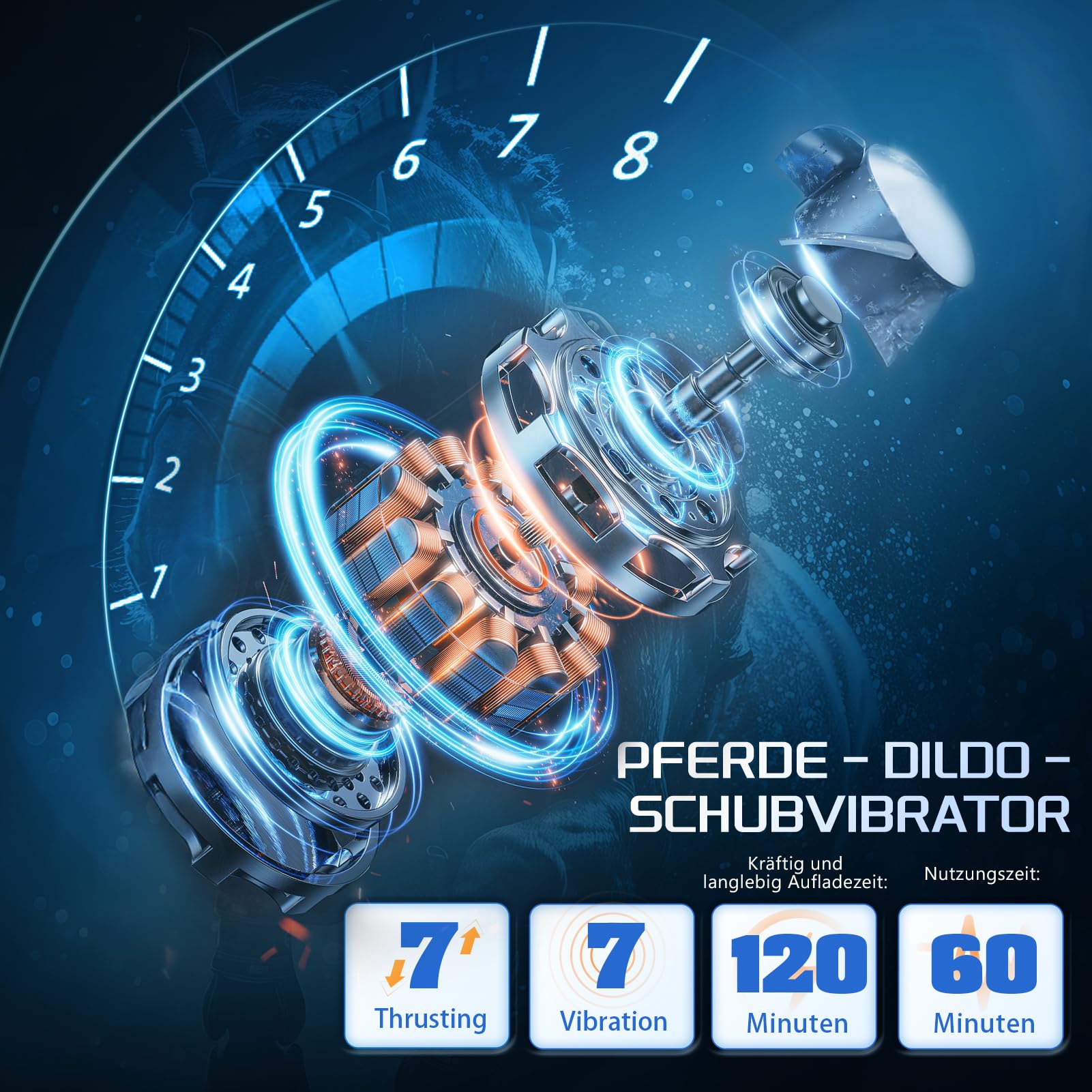 Cacuola Pferde Fantasy Dildo Vibrator mit App & Fernbedienung | Anal Dildos mit 7 Schubmodi & 7 Vibrationsmodi Sex Toys, Weiches Silikon, Wiederaufladbares Sex Spielzeug für Männer Frauen