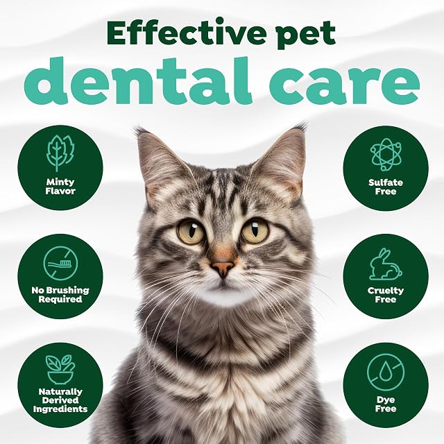 Foto 4 de 7 de Tropiclean Fresh Breath by Gel de Cuidado Bucal para Gatos - Sin Cepillado