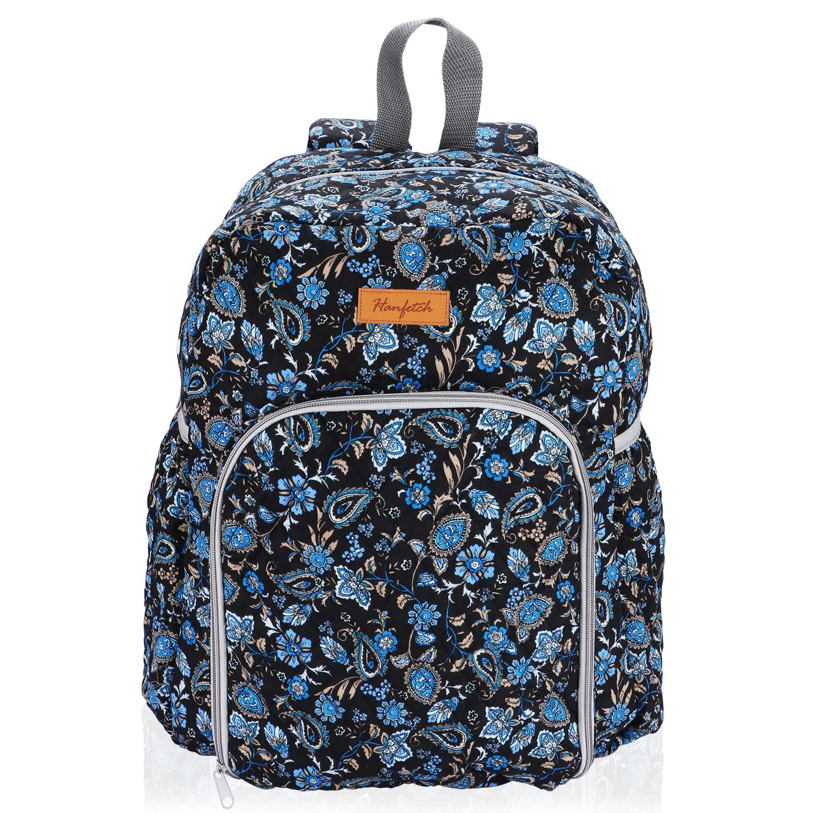 Hanfetch Yarn Storage Organizer Knitting Bag Backpack - Large Size with Grommets, Portable Crochet & Knitting Accessories Bag (Paisley)