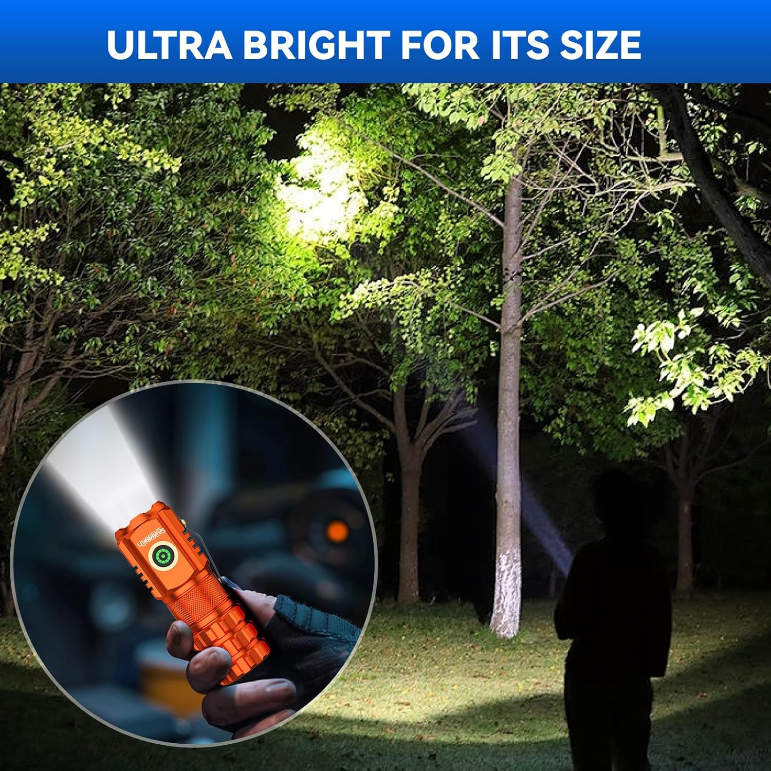 UNROEVS Mini Flashlight 2550 Bundle with XC06 LED Small Flashlight Rechargeable,Pocket Flashlight with Magnet,Super Bright Compact EDC Flashlight,5 Modes Mini Flash Light for Camping,Emergency.