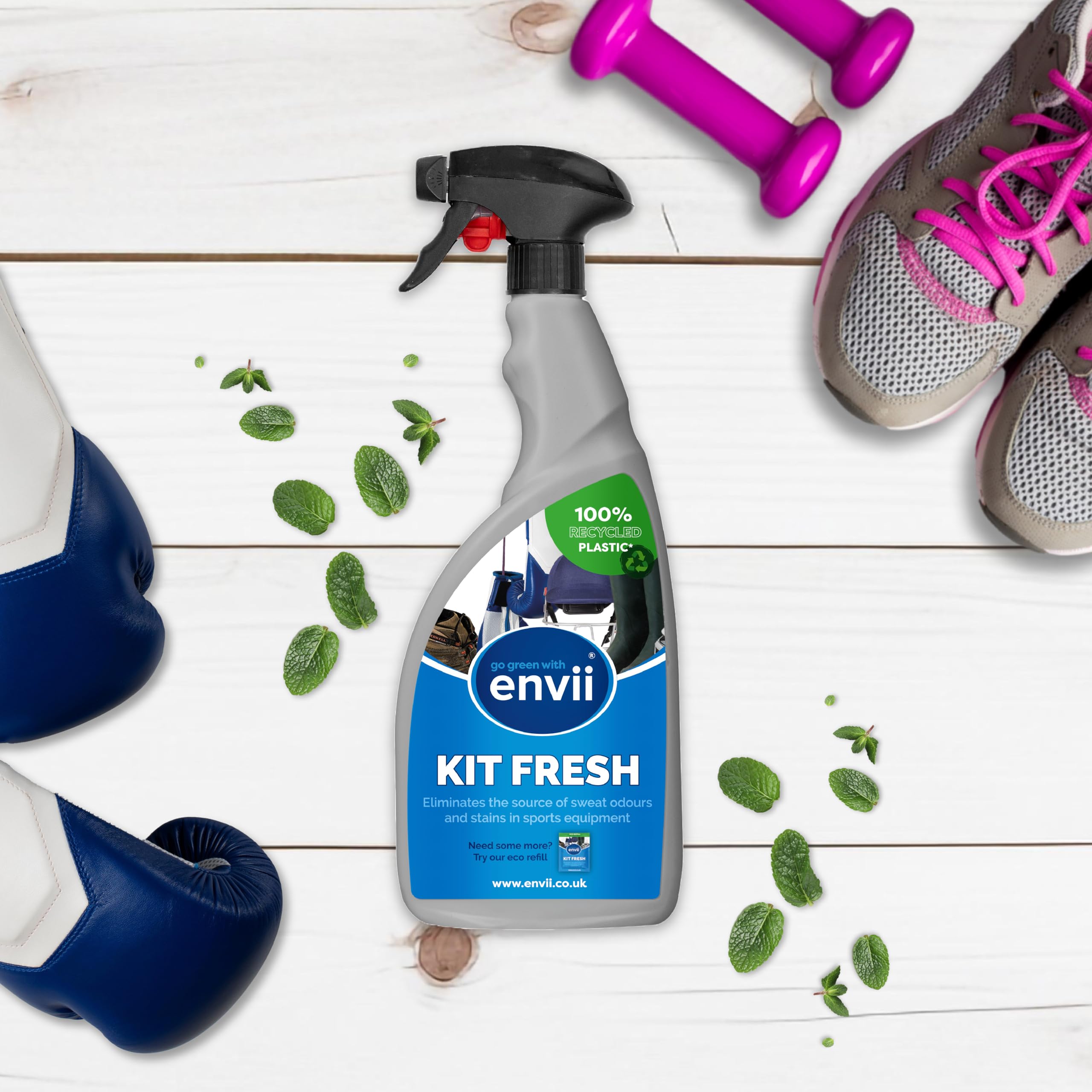 Envii Kit Fresh - Ambientador y Desodorante Enzimatico Zapatos, Guantes Boxeo, Calzado y Zapatillas Deportivas - Eliminar Mal Olor Zapatillas… (750 ml)