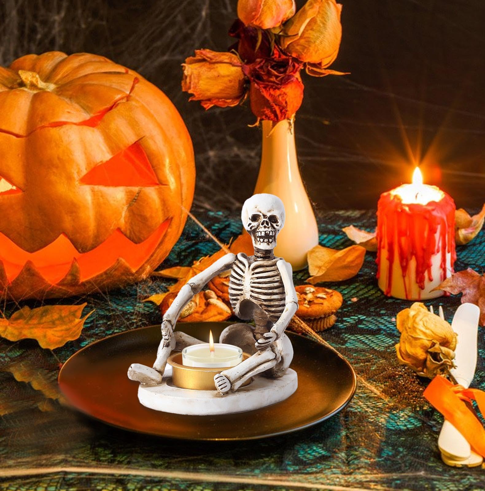 Amazon.co.jp: ハロウィン キャンドルスティック ホルダー、ハロウィン