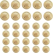 Blazer Suit Craft Button Front Button 20mm 10 pcs Sleeve Button 15mm 20 pcs Single for 5 Outfits (Gold)