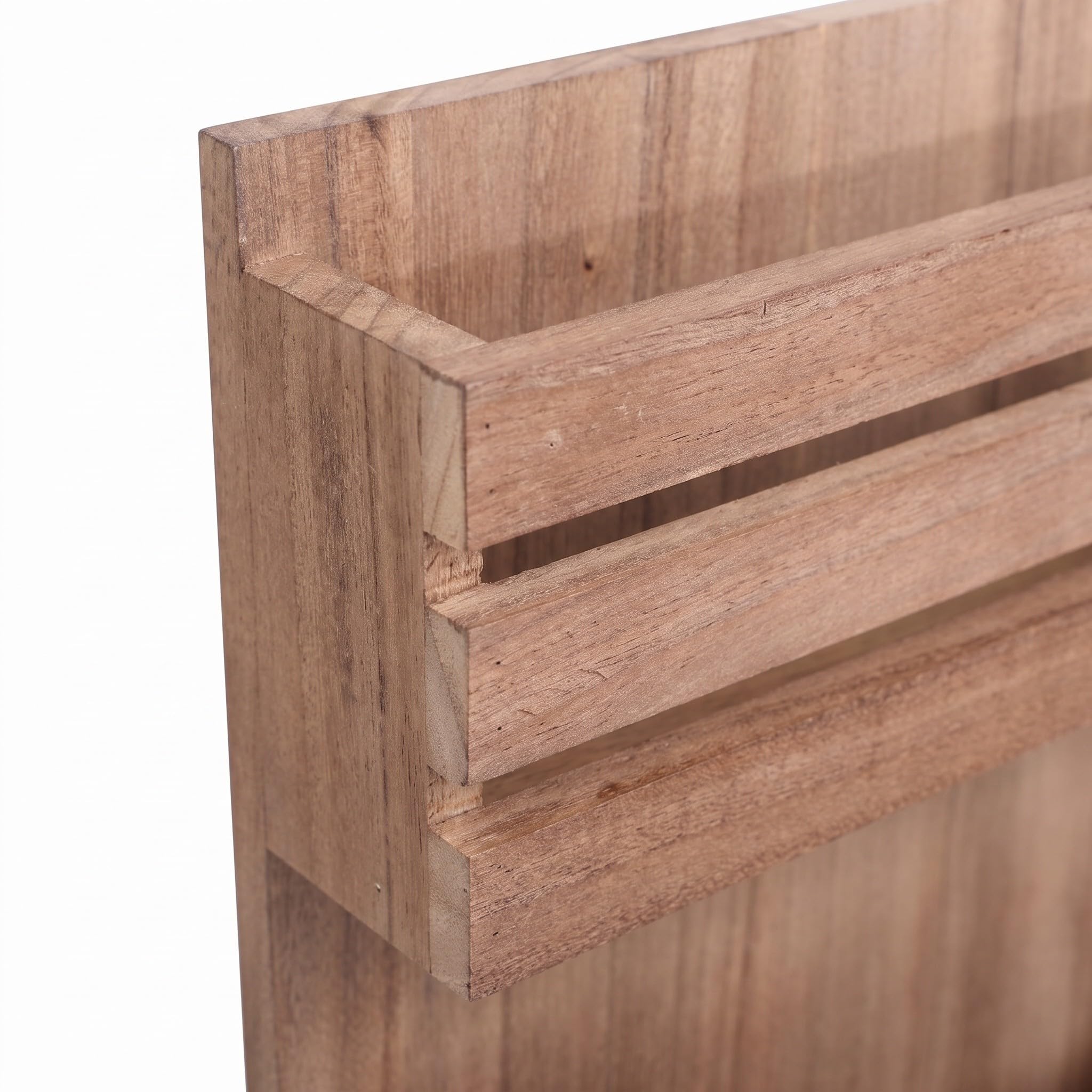 Zerodeko Organizador de correo de madera para montaje en pared con ganchos