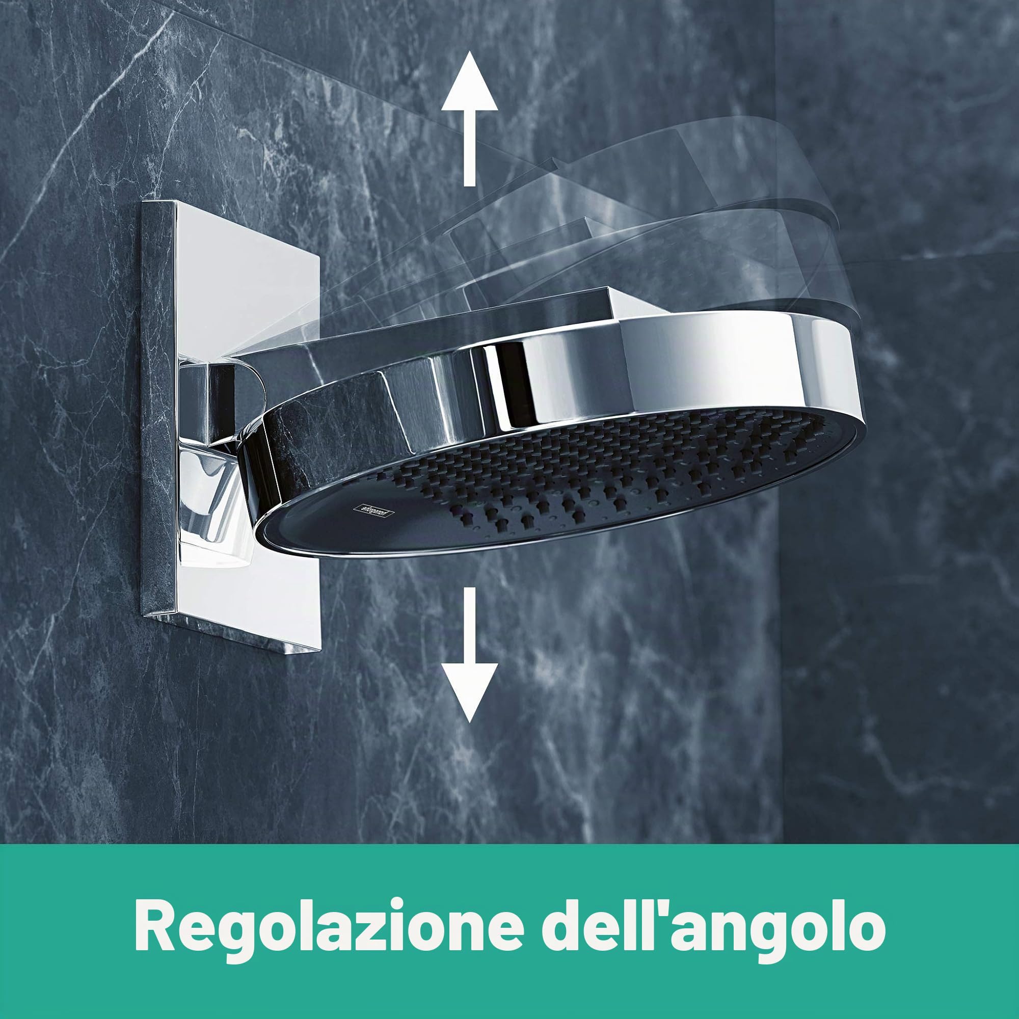 hansgrohe Rainfinity Soffione doccia 250 1 getto con attacco a parete, cromo, 26226000