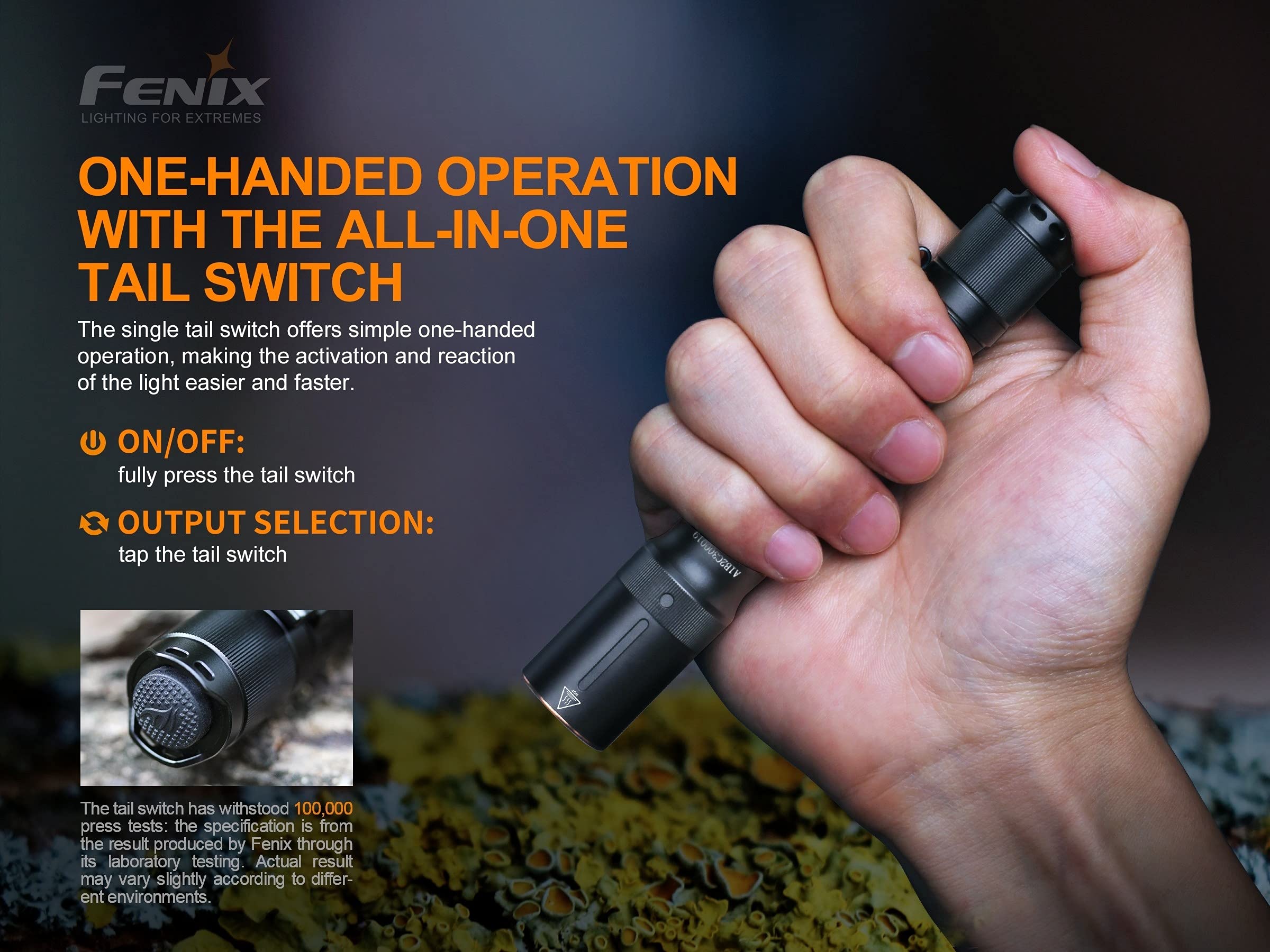 fenix Latarka zasilana E20 V2.0 AA, czarna