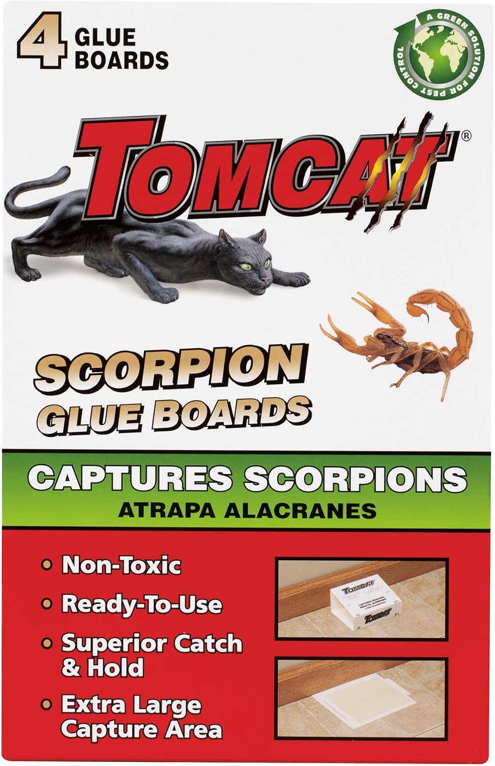 Tomcat Scorpion Glue Board, 1 Pack of 4 Glue Boards