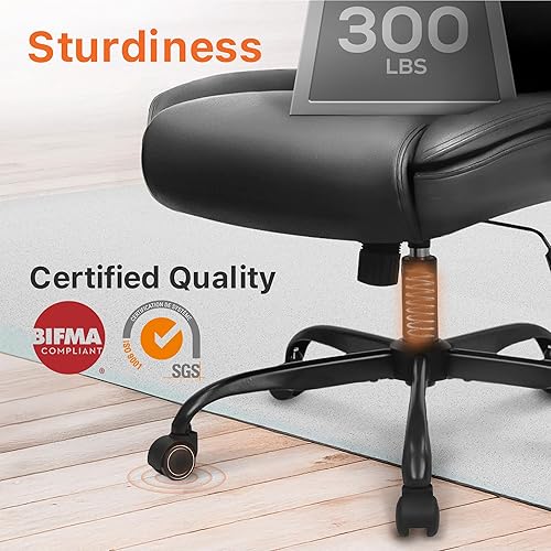 Miniatura 7 de NEO Chair Escritorio ergonómico de oficina para videojuegos, silla ejecutiva de respaldo alto, brazos abatibles, altura ajustable, ruedas giratorias