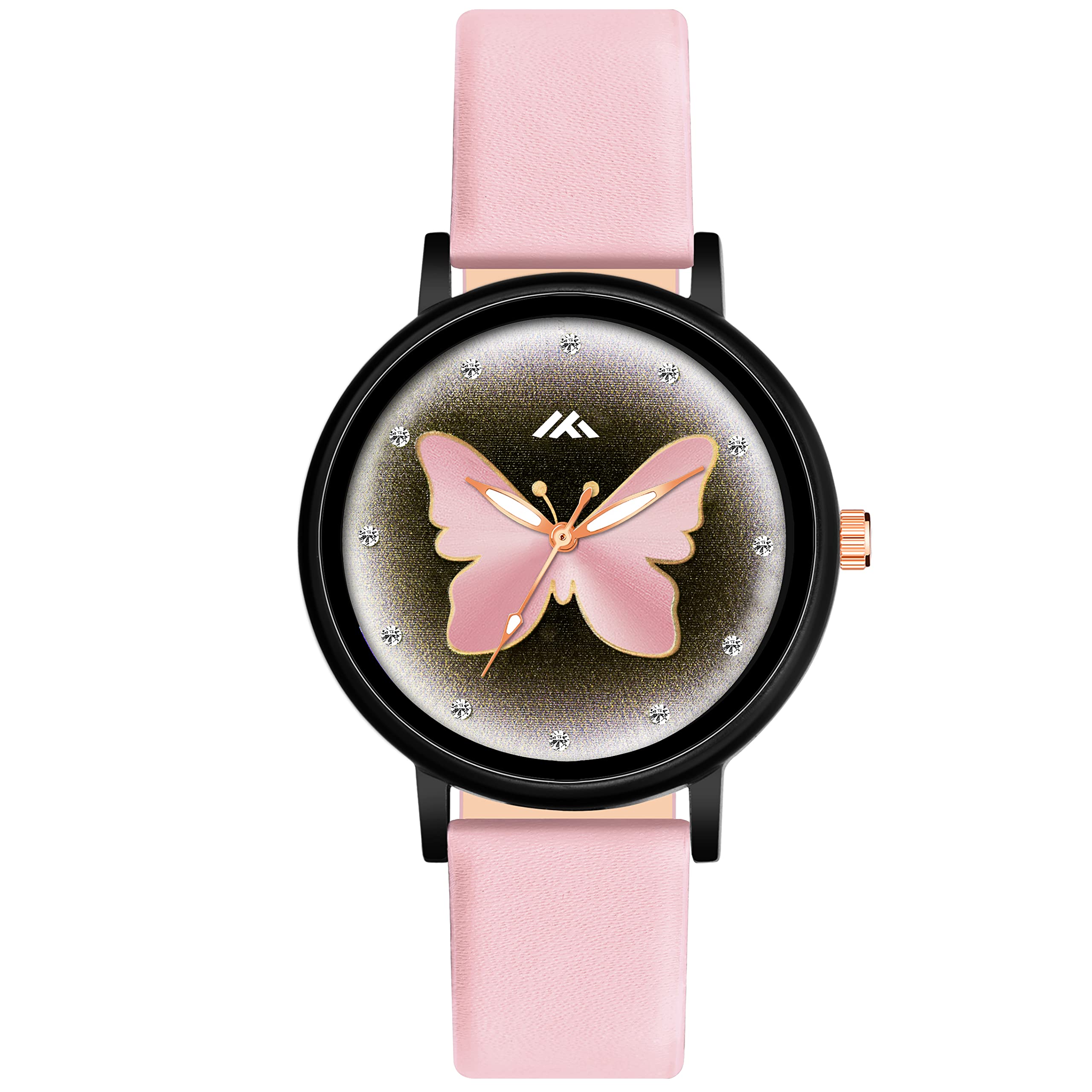 Shocknshop Analog Black Round Dial Ladies Leather Band Wrist Watch For Women & Girls -Mt521 (Light Pink) (B0CLXXVZPB) Amazon Price History, Amazon Price Tracker