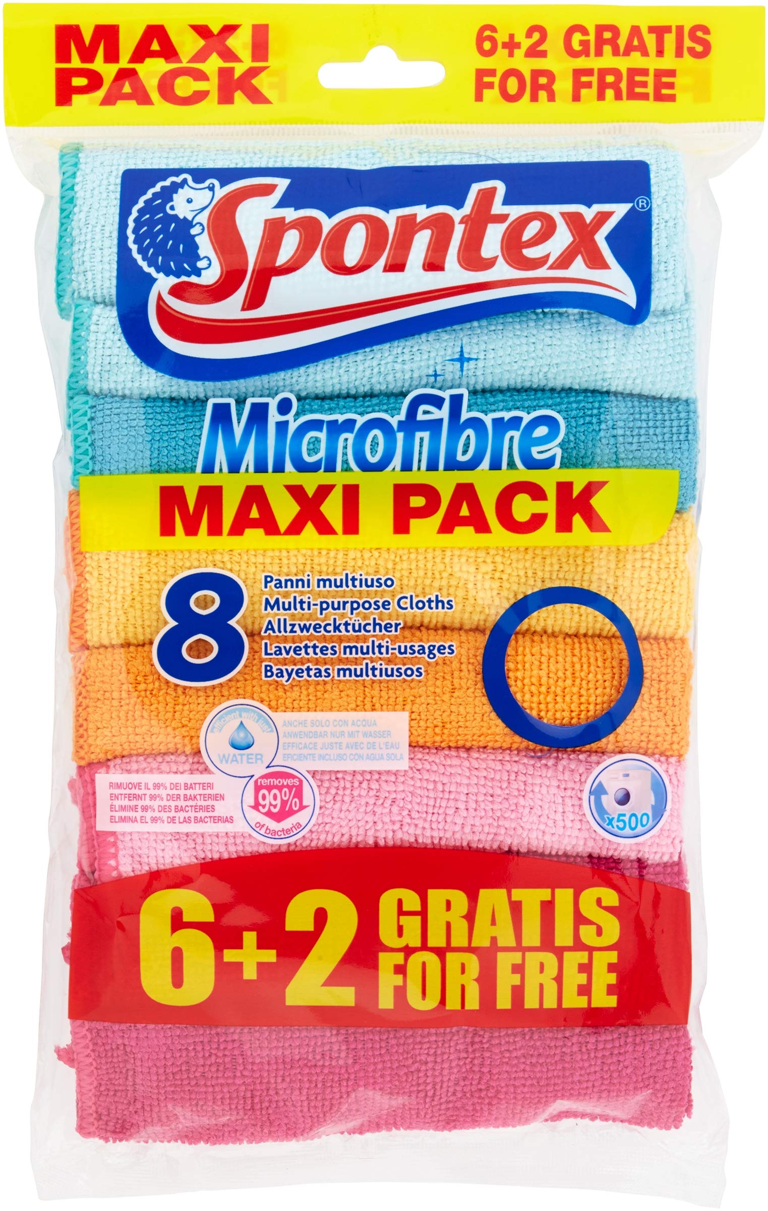 Spontex Microfibre 6+2