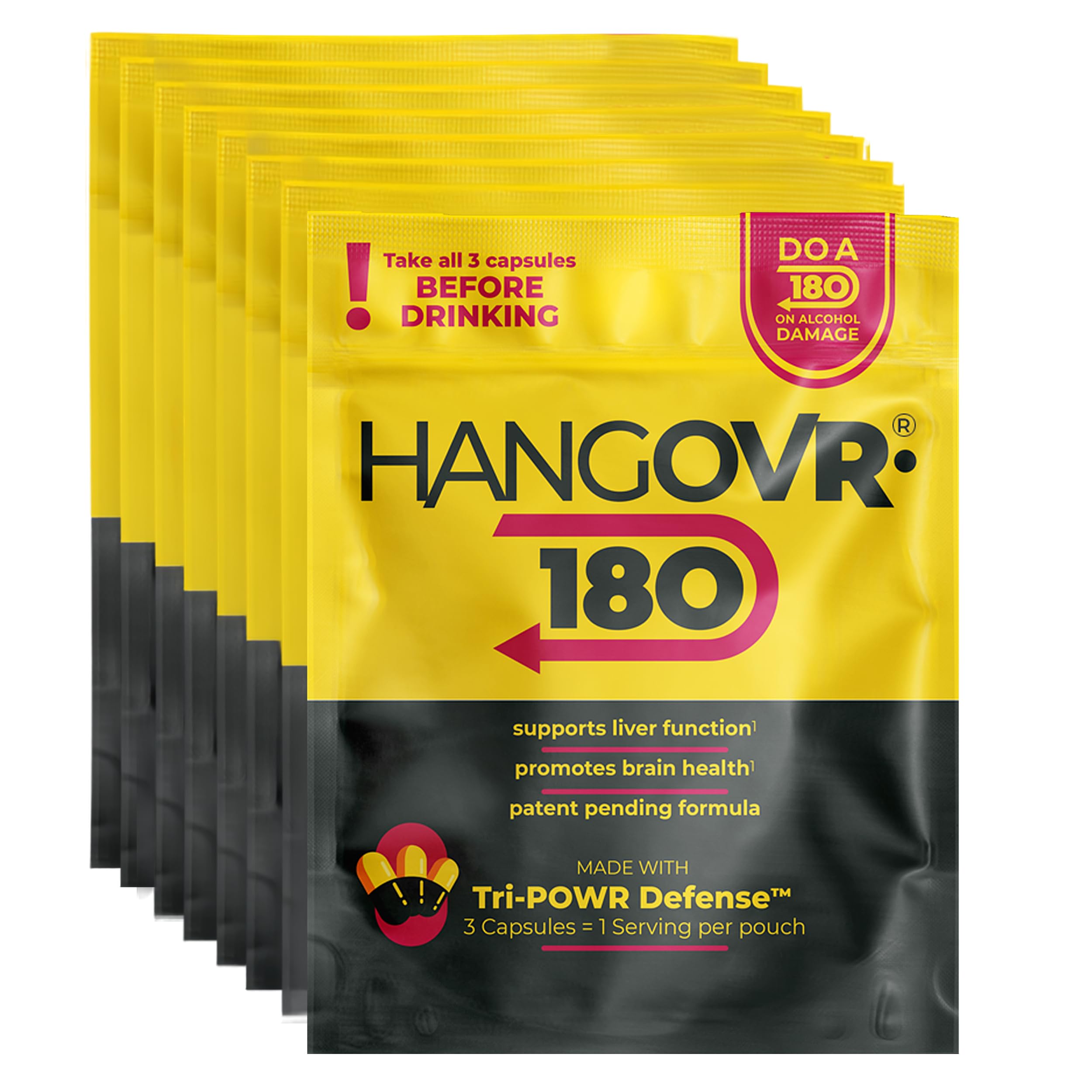 HANGOVR-180 Suplemento em cápsulas com di-hidromiricetina (DHM) 1.500 mg, 24 cápsulas