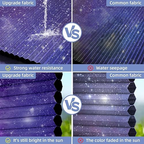 Miniatura 5 de Persianas manuales de tragaluz, sin cordón, con diseño de panal de abeja, cortinas de ventana de tela totalmente opacas para ventanas de habitación