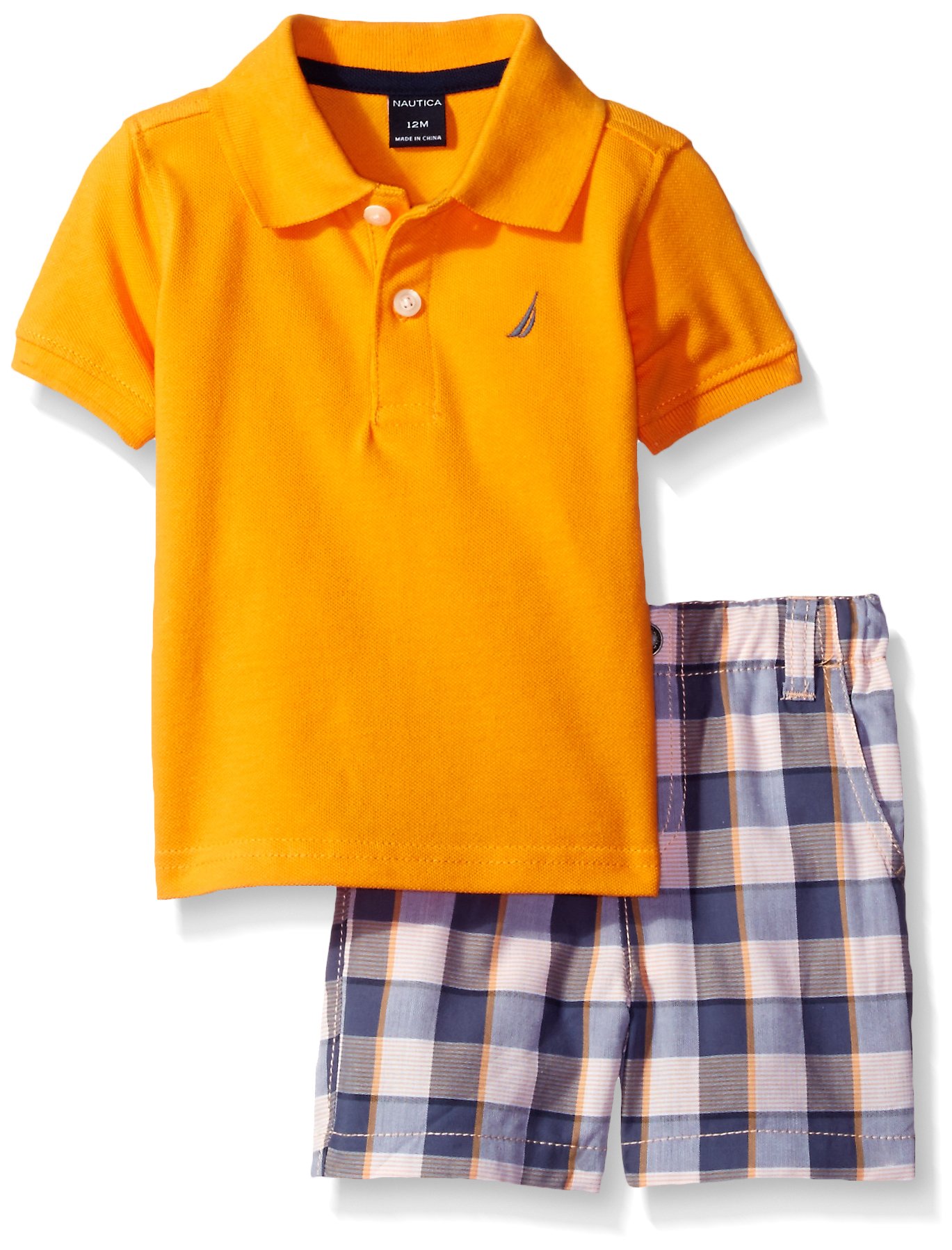 Nautica baby-boys 2 Piece Polo and Printed Short Set