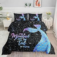 Vista 137 de Black Blue Butterfly Comforter Set for Girls Women,Boho Butterfly Sun and Moon Mandala Printed Bedding Set with 2 Pillowcases(Black Blue Twin)