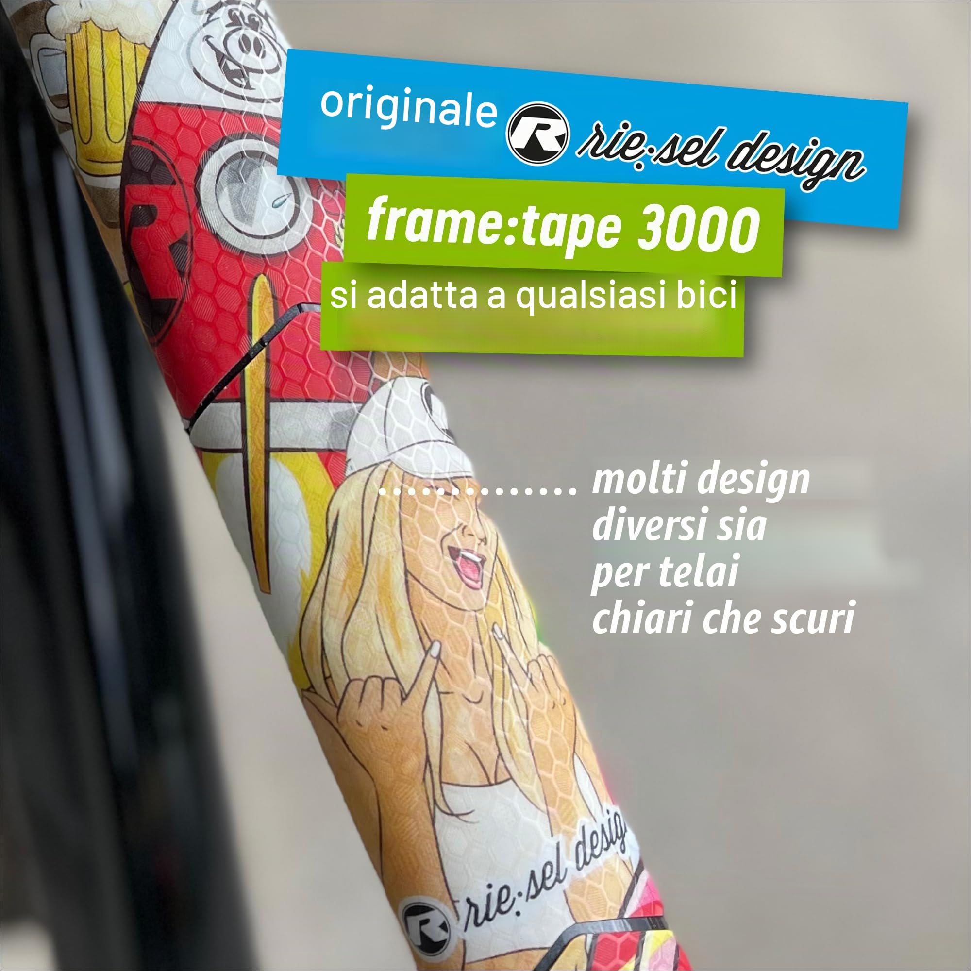 Rie:Sel Design Telaio: Tape 3000 - Kit Protezione Telaio Bici Unisex Adulto