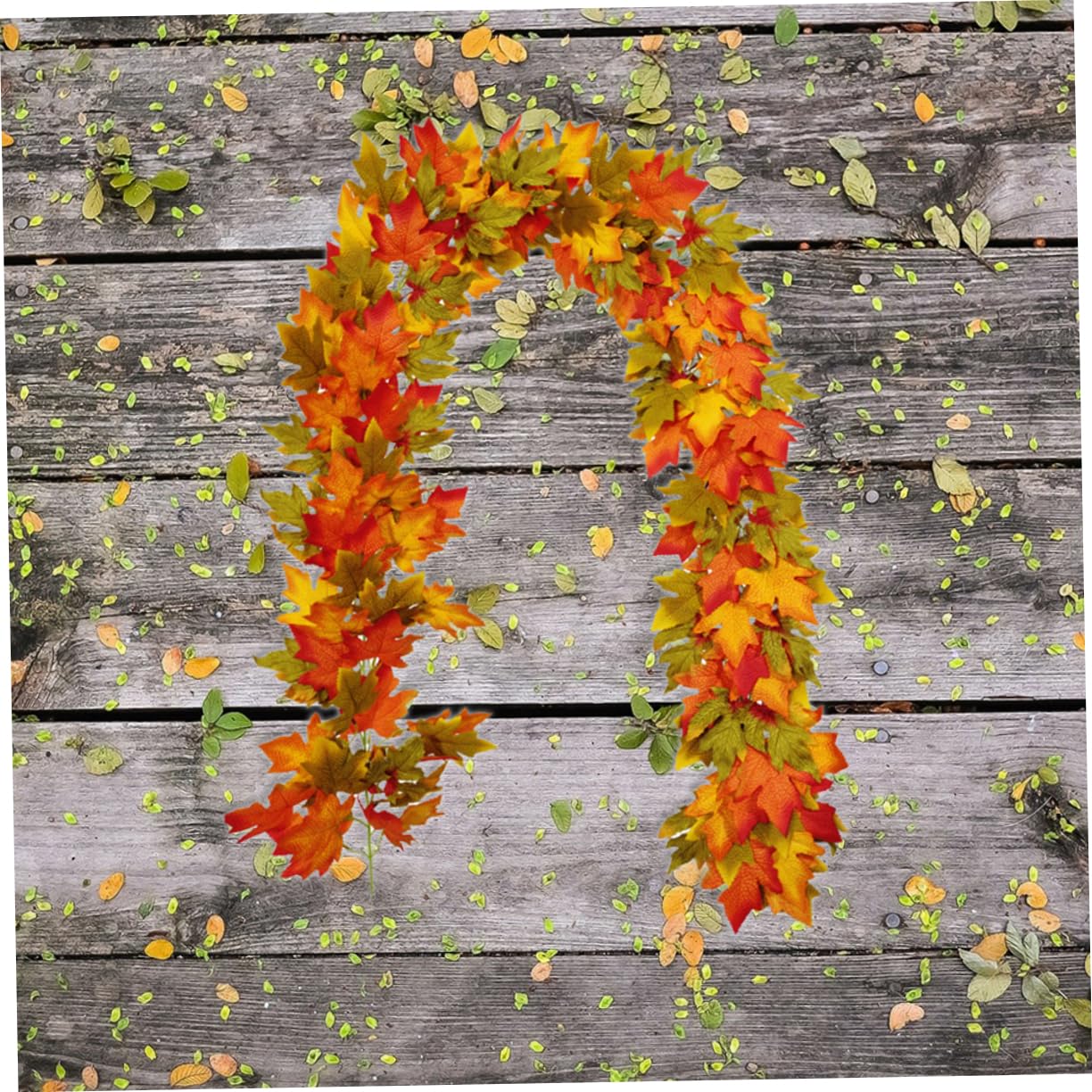 DECHOUS 1pezzi Vite Decorativa Artificiale Foglie Acero Decorazione Autunnale Per Halloween e Ringraziamento Per Pareti Porte e Specchi Simulazione Realistica Di Foglie Acero Rosse e