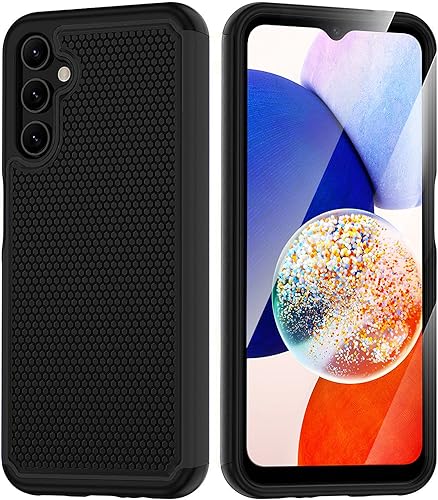Miimall Funda compatible con Samsung Galaxy A14 5G, funda Samsung A14, diseño celular de disipación de calor + protector trasero de textura esférica
