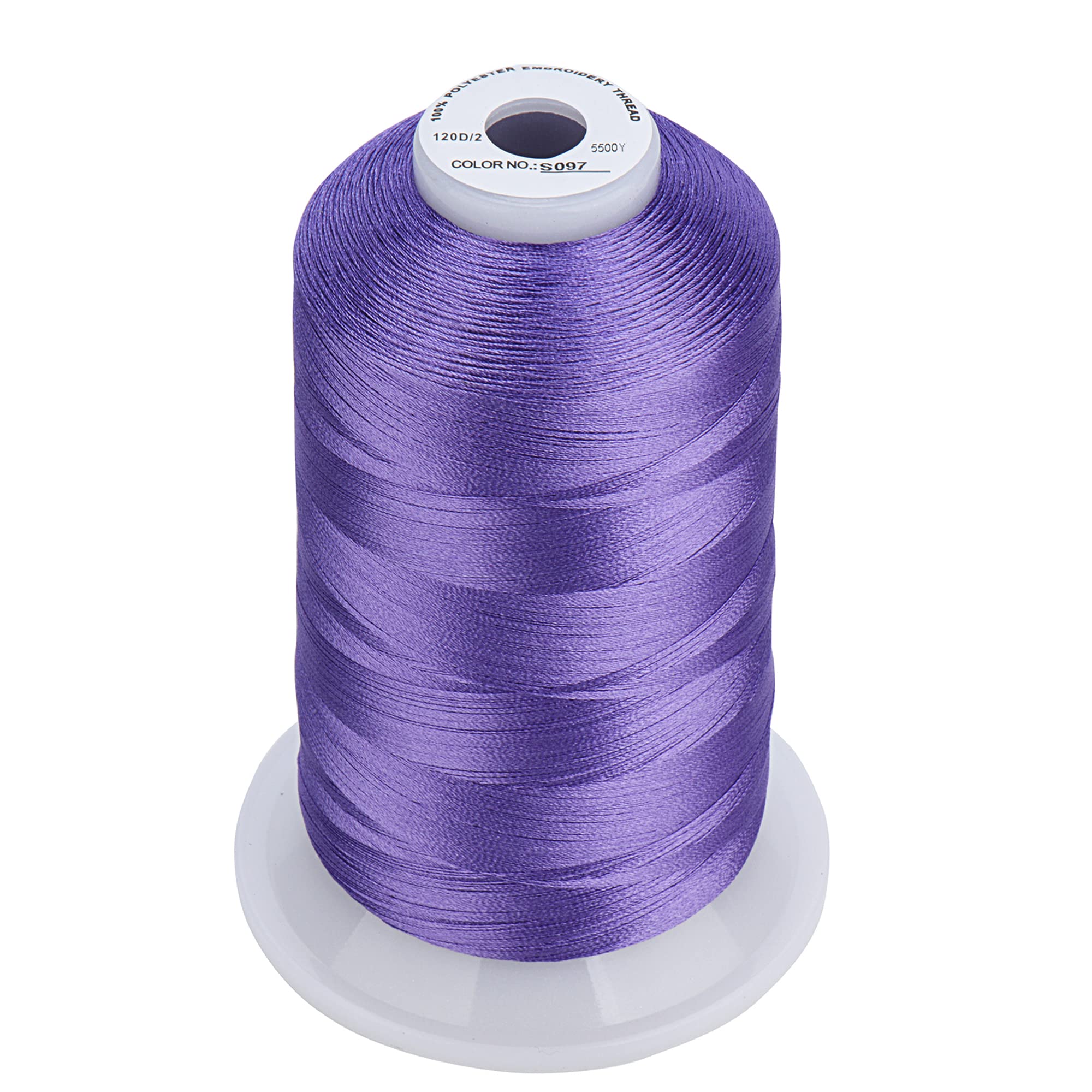 Fil Polyester Machine à Broder Simthread - 33 Couleurs Assorties - Bobine 5500Y