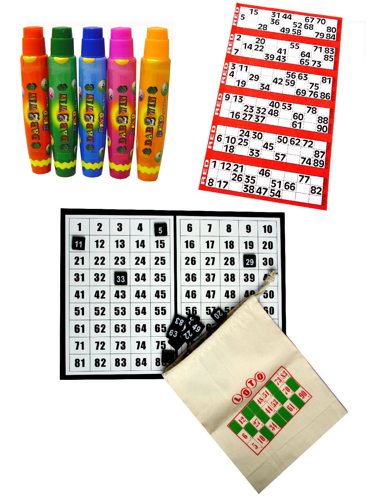 Bingo Starter Kit with Board & Discs - All you need to play Bingo