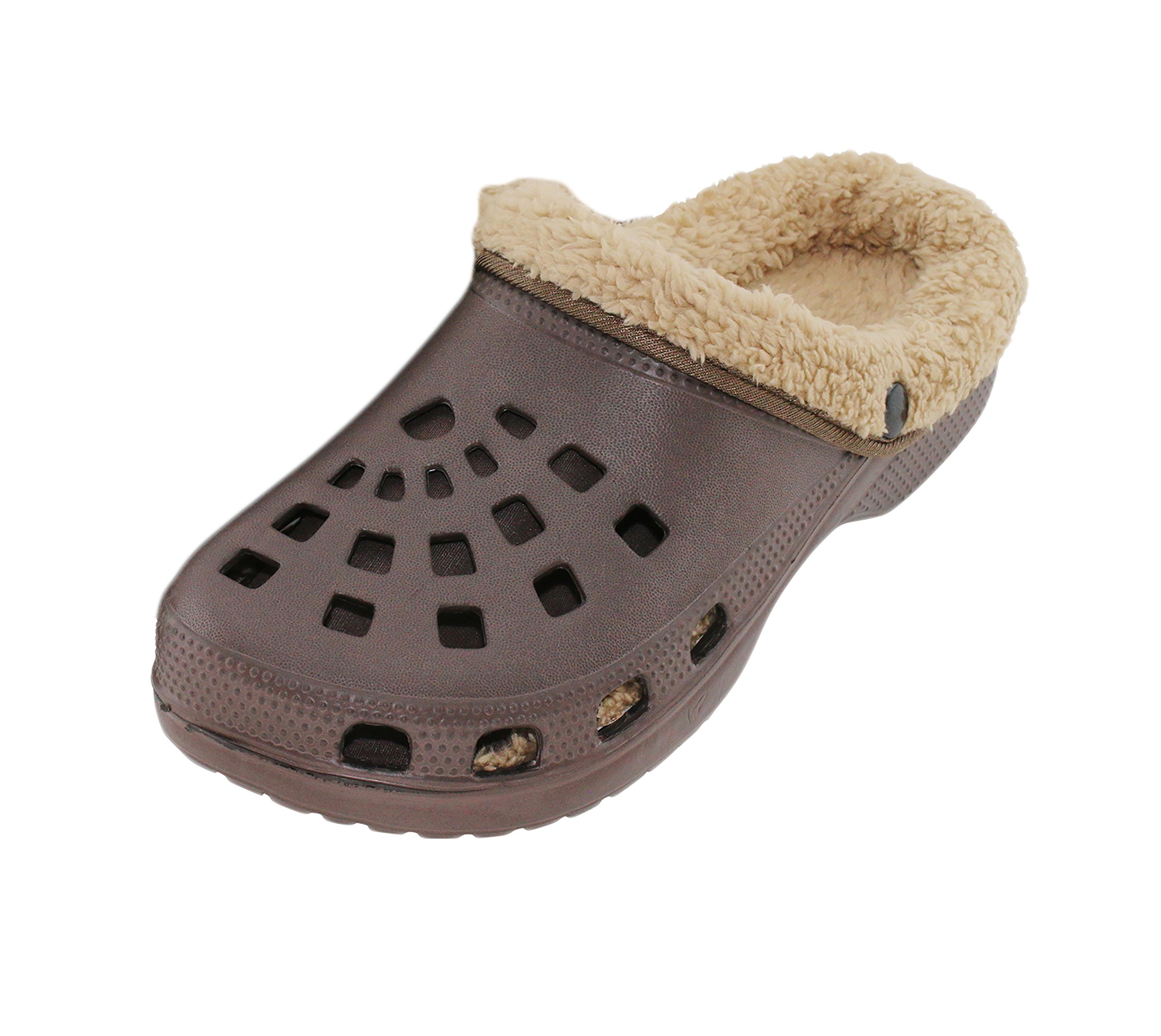 Brandsseller Zuecos para hombre, zapatillas, zapatillas para jardín, zapatillas para casa, forradas, azul/gris, azul/turquesa, marrón/beige, gris/negro, gris/rojo y rosa/gris, en las tallas 36 - 45, Brandsseller