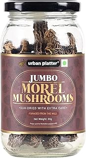 Urban Platter Dried Large Himalayan Morel Mushrooms Without Tail (Gucci Mushroom), 30g